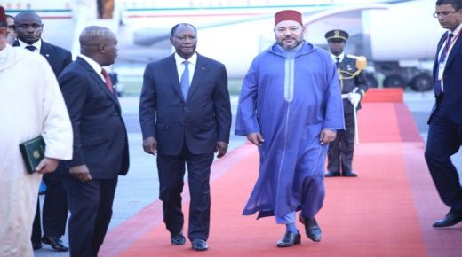 محمد السادس في زيارة خاصة لدولة الكوت ديفوار ويُقيم في إقامة خاصة بأبيدجان