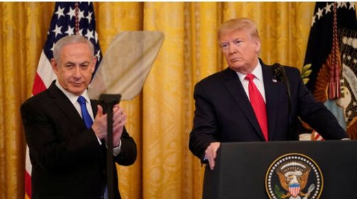 ترامب ينشر خريطة للدولتين الفلسطينية والإسرائيلية حسب “صفقة القرن”