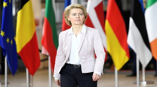 European Commission president-elect Ursula Von der Leyen arrives for the second day of the European Union leaders summit dominated by Brexit, in Brussels, Belgium October 18, 2019. REUTERS/Piroschka van de Wouw