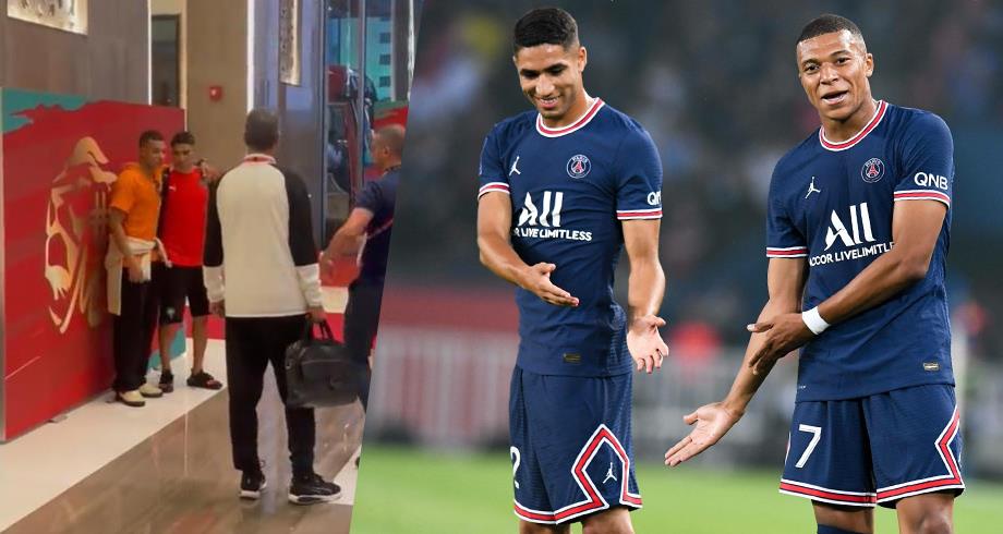 كيليان مبابي يزور أشرف حكيمي قبل لقاء إسبانيا