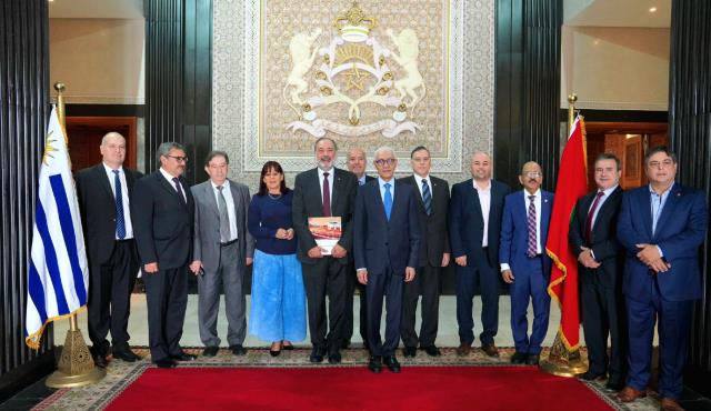 الطالبي العلمي يتباحث مع وفد برلماني من جمهورية الأوروغواي