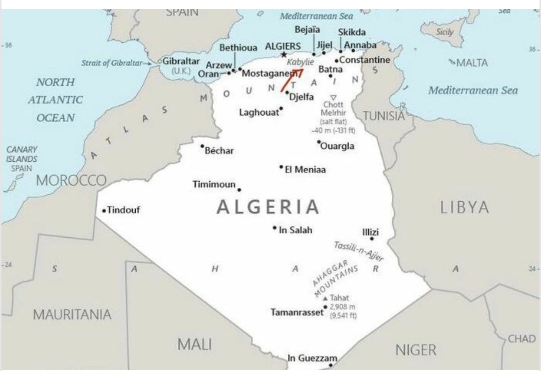 صفعة قوية للنظام الجزائري.. تحديث خريطة وكالة الاستخبارات الأمريكية يشمل منطقة القبائل