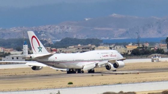 هبوط تجريبي للطائرة الملكية العملاقة بمطار الحسيمة استعدادًا لزيارة ملكية مرتقبة