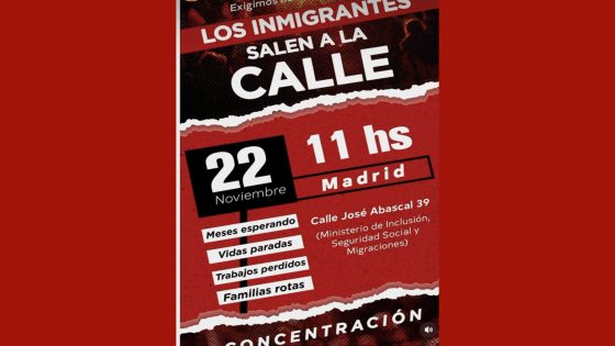 مهاجرون مغاربة ضمن احتجاجات مدريد ضد شلل تسوية الإقامة