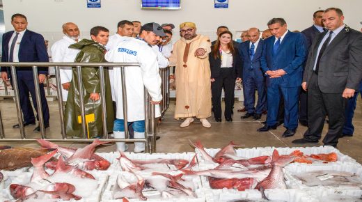 SM le Roi Mohammed VI inaugure un point de débarquement aménagé (PDA) des produits de la mer à Imourane