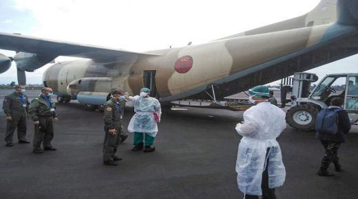 الجيش المغربي يبعث طائرة عسكرية محملة بمعدات طبية إلى الجنود المغاربة في جمهورية الكونغو الديمقراطية