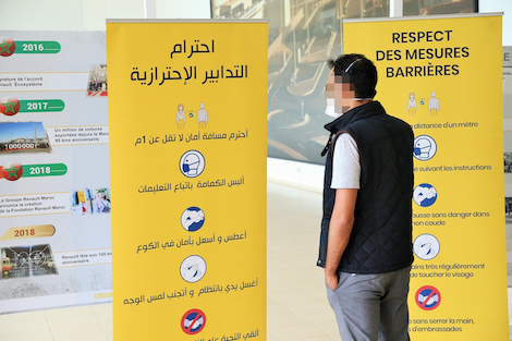 Usine Renault : des mesures sanitaires prises, pour la reprise de l'activité des chaines de production de l'usine. 04062020 – Tanger