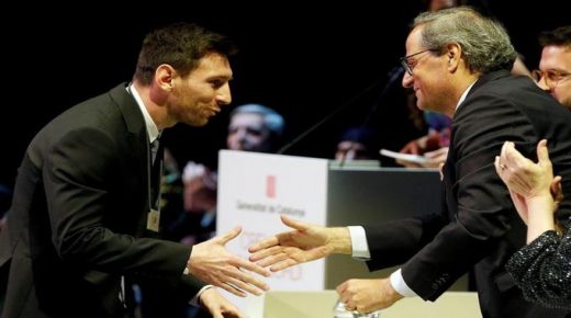 رئيس حكومة كتالونيا يودّع ميسي