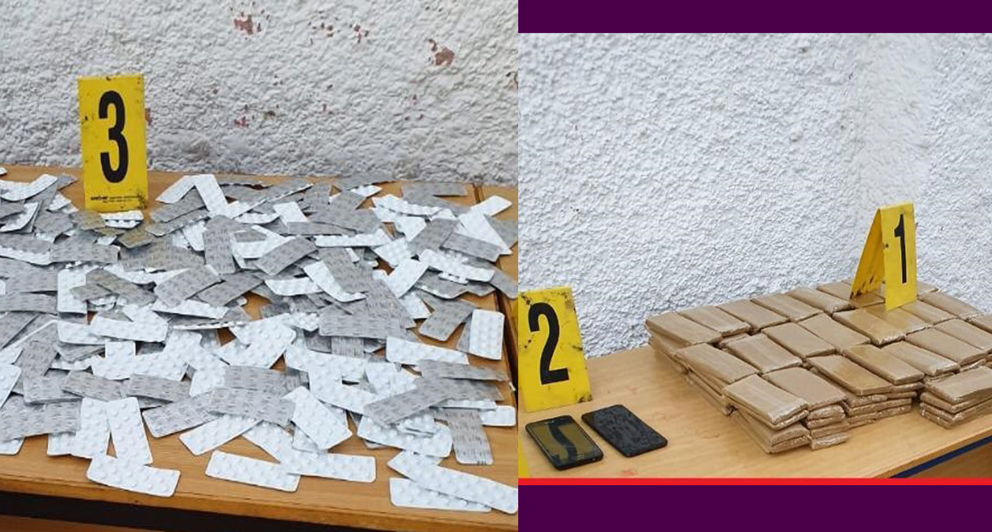 إعتقال “بزناس” ووالده بحوزتهما 6900 “حبة قرقوبي” من نوع ريفوتريل و12 كلغ من الحشيش بالدارالبيضاء