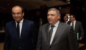 04.11.19 - HYATT REGENCY - PROJET DE LOI DE FINANCES 2020: POUR LA CONSOLIDATION DE LA CONFIANCE ET LA RELANCE DE L’INVESTISSEMENT - Rencontre avec Abdelouafi Laftit, Ministre de l'Intérieur, et Mohamed Benchaâboun, Ministre de l'Économie, des Finances et de la Réforme de l'Administration. Arrivée de Abdelouafi Laftit. Reçu par Said Ahmidouch Wali de Casablanca. ©MOHAMED DRISSI KAMILI