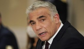 FILE - In this June 27, 2021, file photo, Israeli Foreign Minister Yair Lapid meets with Secretary of State Antony Blinken in Rome. The Israel's new foreign minister is heading to the United Arab Emirates for a state visit, the first high-level delegation by an Israeli official since the two countries signed an agreement to normalize relations last year. Lapid took off on Tuesday, June 29, for Abu Dhabi, where he will inaugurate the new Israeli Embassy and meet Emirati ministers. (AP Photo/Andrew Harnik, File)