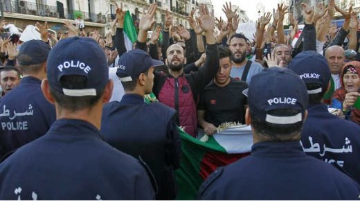 Algerian protesters chant slogans during the 37th consecutive Friday anti-government demonstrations in the capital Algiers, on November 1, 2019. (Photo by - / AFP)