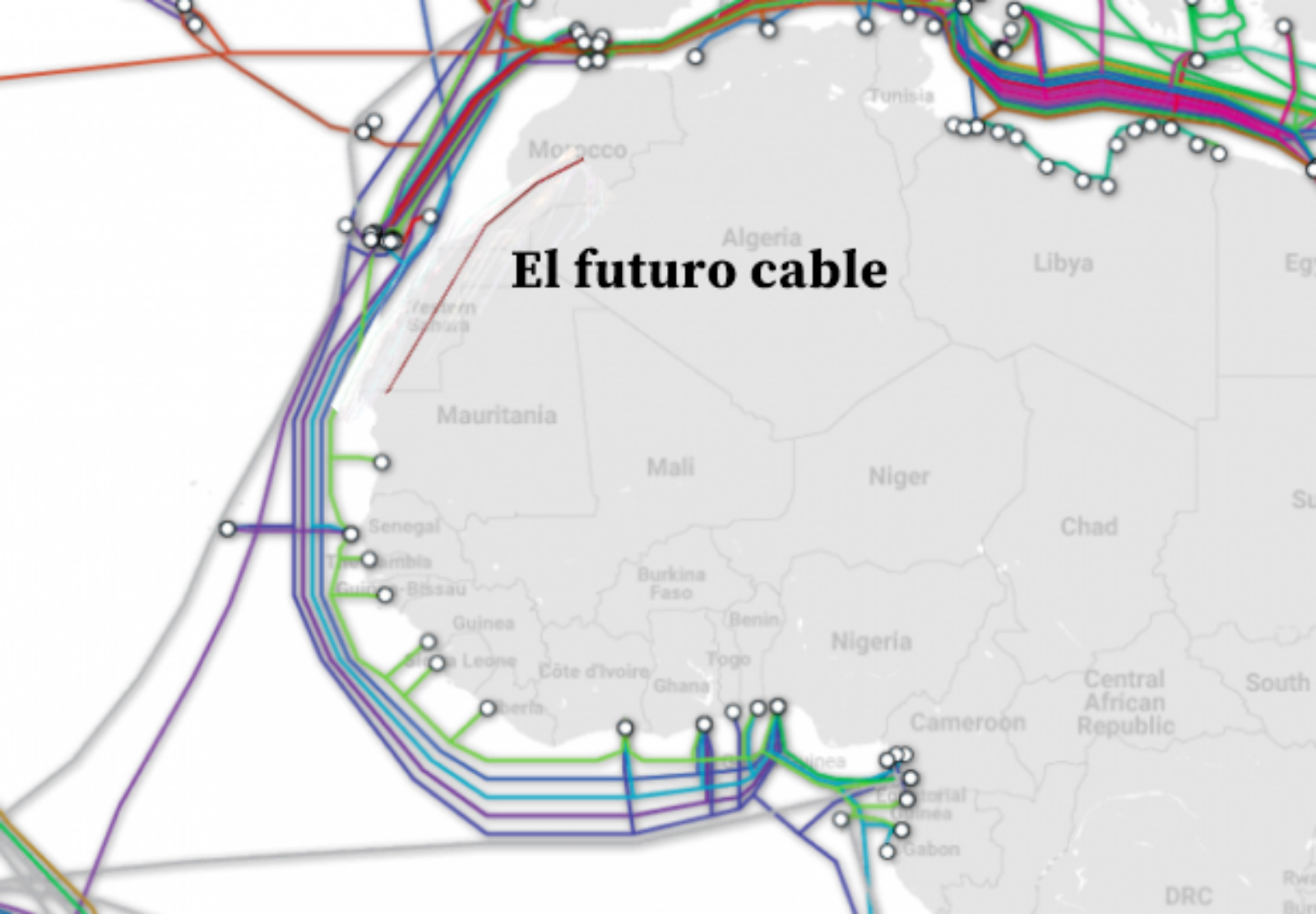 كابل إنترنت بين المغرب وموريتانيا عبر الصحراء ينال موافقة الرئيس الغزاوني ويثير سعار البوليساريو
