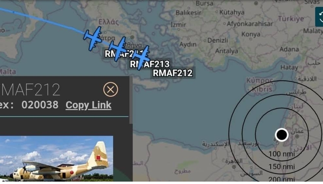طائرات مغربية تساهم في إيصال مساعدات إنسانية جوا إلى غزة