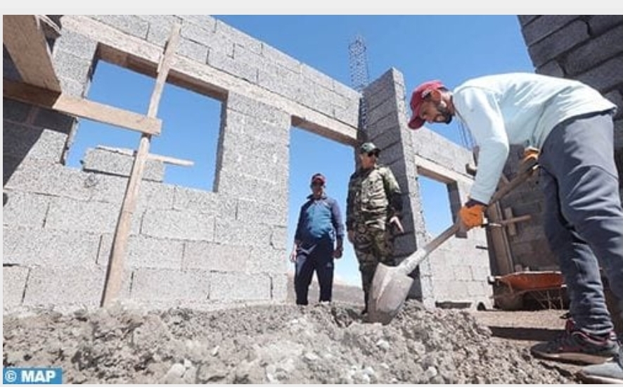 إقليم الحوز: تواصل عملية إعادة البناء ما بعد الزلزال بعزيمة وإصرار بجماعة أسني