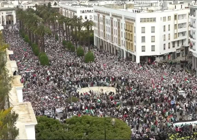 الرباط تنتفض: عشرات الآلاف يهتفون بسقوط التطبيع ويُشعلون صرخة غضب من أجل غزة