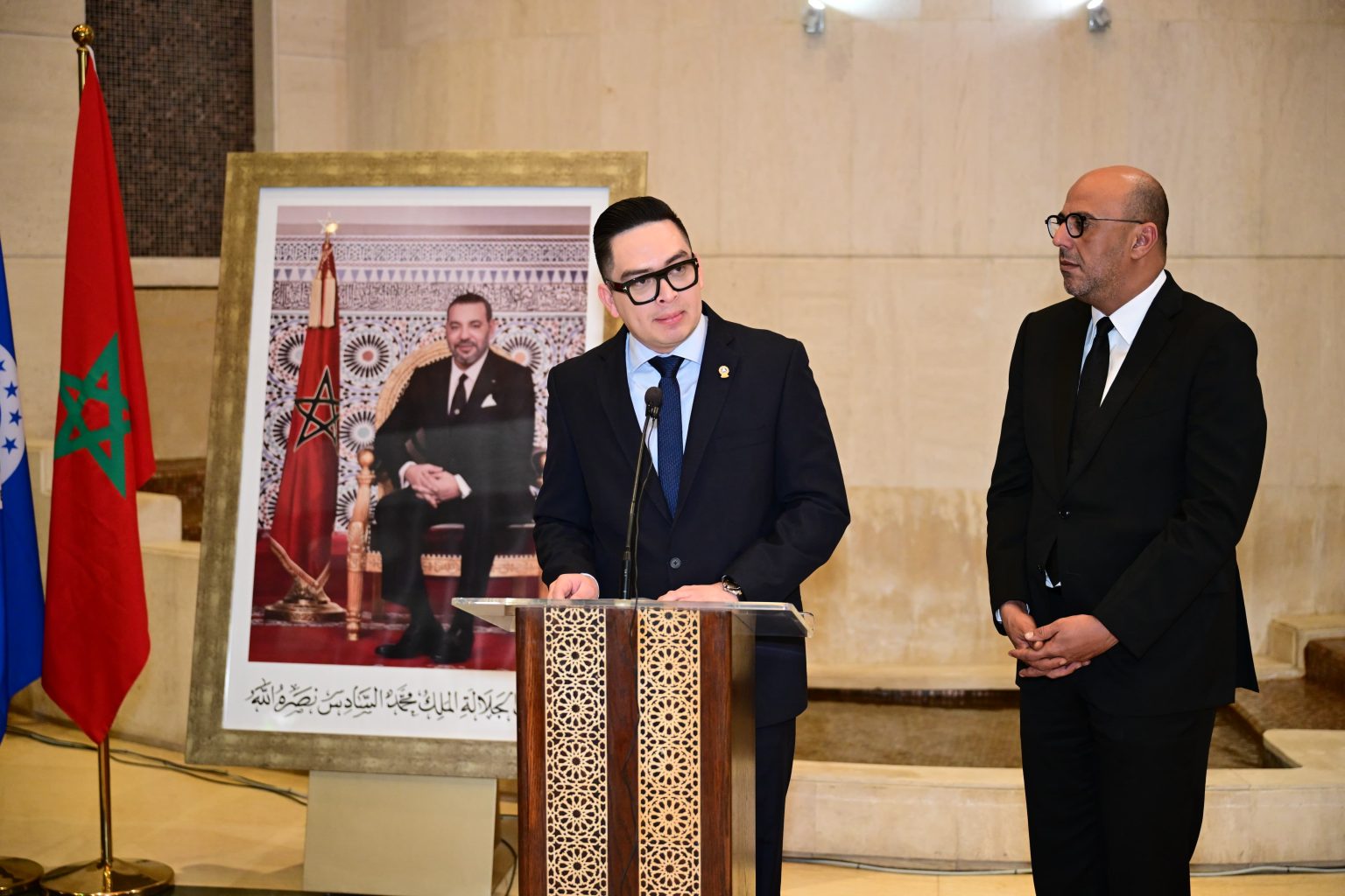 ولد الرشيد يستقبل رئيس برلمان أمريكا الوسطى وزيارة مرتقبة غدا إلى عاصمة الصحراء المغربية