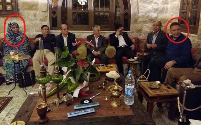 صورة النانة لبات الرشيد وهي في بيت النائب البرلماني عن حزب الله اللبناني، علي فياض