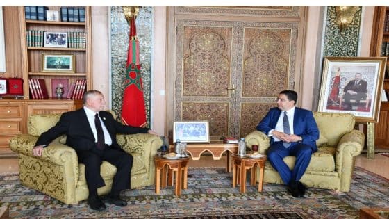 بوريطة يجري مباحثات مع أحمد سعيد التميمي، عضو اللجنة التنفيذية لمنظمة التحرير الفلسطينية