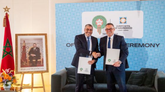 توقيع اتفاقية شراكة استراتيجية بين الجامعة الملكية المغربية لكرة القدم والمكتب الوطني للمطارات